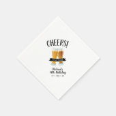 Cheers Beers | Modernes Erwachsenenalter 40. Gebur Serviette (Ecke)
