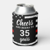 Cheers Beers Personalisierte Feuerwehrruhestand Dosenkühler (Kanne Vorderseite)
