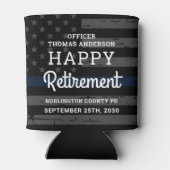 Cheers & Beers Personalisierte Polizeirente Dosenkühler (Rückseite)