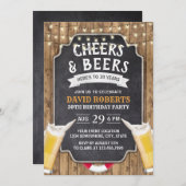 Cheers & Beers Rustikale Nautik 30. Geburtstag Einladung (Vorne/Hinten)