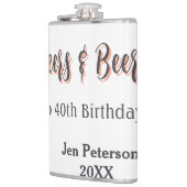 Cheers & beers to 40th birthday gray name year sin flachmann (Links)