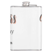 Cheers & beers to 40th birthday gray name year sin flachmann (Rückseite)