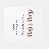 Cheers & beers to 40th birthday gray name year sin fleecedecke (Vorderseite (Horizontal))