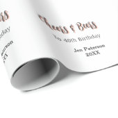 Cheers & beers to 40th birthday gray name year sin geschenkpapier (Rolleneckpunkt)