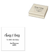 Cheers & beers to 40th birthday gray name year sin gummistempel (Stempel)