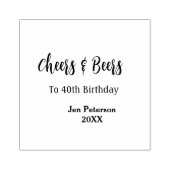 Cheers & beers to 40th birthday gray name year sin gummistempel (Prägung)