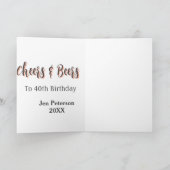 Cheers & beers to 40th birthday gray name year sin karte (Innenseite)
