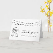 Cheers & Beers Toast & String Lights Vielen Dank Karte (Gelbe Blume)