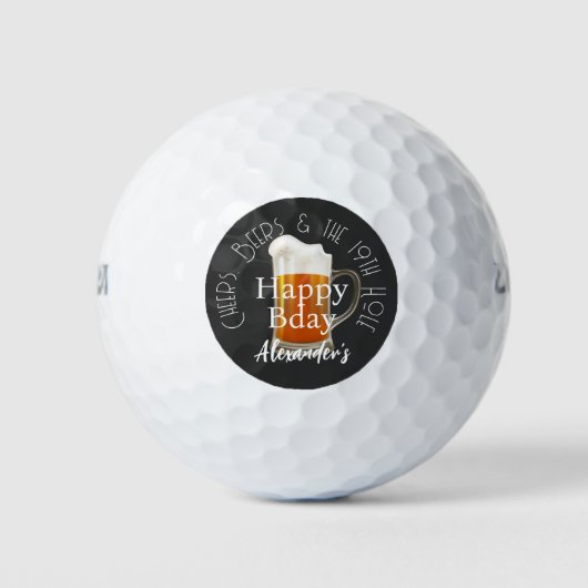 Cheers Beers und die 19. Hole Golf Balls Golfball (Vorderseite)