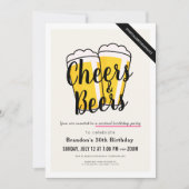Cheers & Beers Virtual Birthday Party Einladung (Vorderseite)