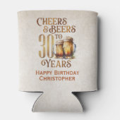 Cheers & Bers 30. Geburtstag Dosenkühler (Rückseite)