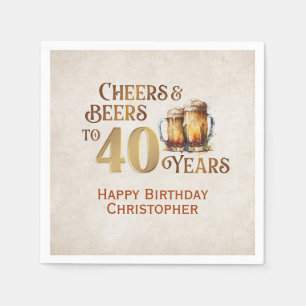 Cheers & Bers 40. Geburtstag Serviette