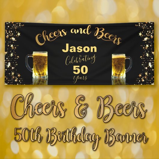 Cheers & Bers 50. Geburtstag Banner