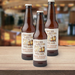Cheers & Bers 50. Geburtstag Bierflaschenetikett