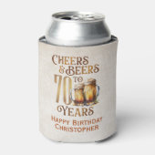 Cheers & Bers 70. Geburtstag Dosenkühler (Kanne Vorderseite)