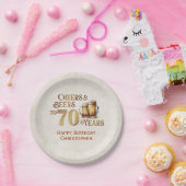 Cheers & Bers 70. Geburtstag Pappteller (Party)