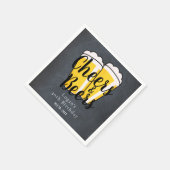 Cheers & Bers Adult Geburtstagskappe Serviette (Ecke)