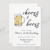 Cheers & Bers Einladung zum Geburtstag (Vorne/Hinten)