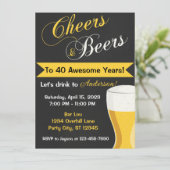 Cheers & Bers Einladung zum Geburtstag (Stehend Vorderseite)