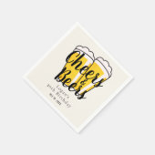 Cheers & Bers Erwachsene Birthday Cream Serviette (Ecke)