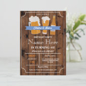 Cheers & Bers GRILLEN Geburtstagsparty JEDEN Alter Einladung (Stehend Vorderseite)