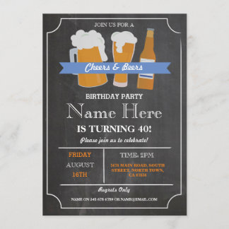 Cheers & Bers GRILLEN Geburtstagsparty JEDEN Alter Einladung