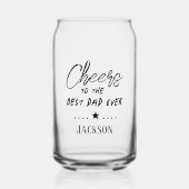Cheers Best Vater je Vatertag Dosenglas (Vorderseite)