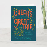 Cheers Birthday Card Karte<br><div class="desc">Nehmen Sie sich die Zeit, diesen besonderen Tag mit einer einzigartigen Geburtstagskarte zu feiern! Mit Sorgfalt und Präzision gestaltet, ist diese Geburtstagskarte der perfekte Weg, um Ihrem besonderen Freund oder Liebsten "Herzlichen Glückwunsch zum Geburtstag!" zu sagen. Mit seiner exquisiten Typografie und seinen charmanten Illustrationen ist diese Karte so konzipiert, dass...</div>