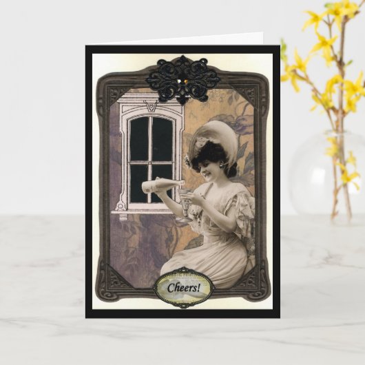 Cheers Birthday Card Karte (Gelbe Blume)