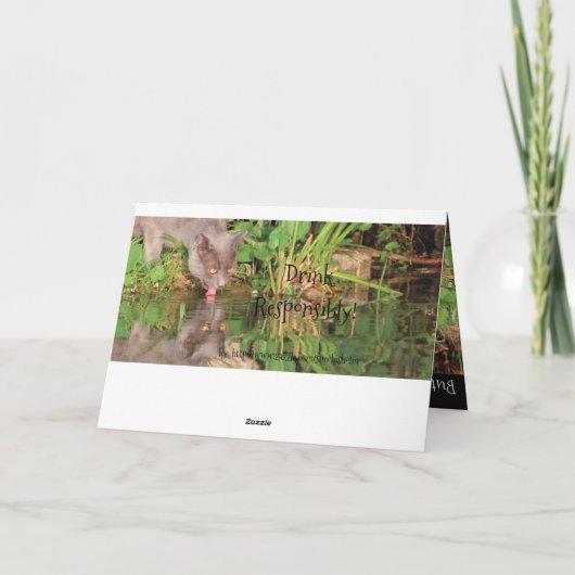 Cheers Birthday Drinks Karte (Rückseite)