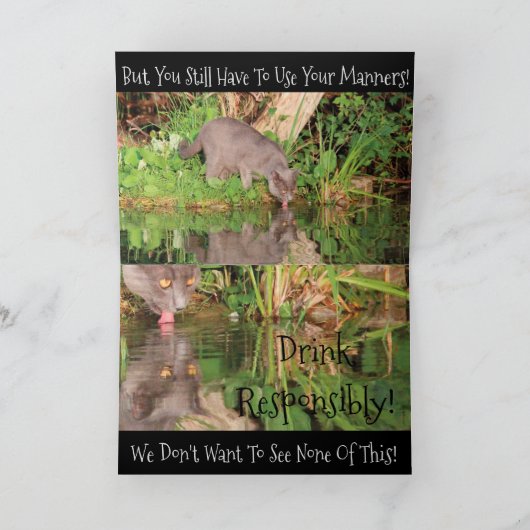 Cheers Birthday Drinks Karte (Innenseite)