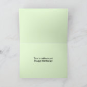 Cheers Birthday Wreath Hübsch Floral Happy Karte (Innenseite)