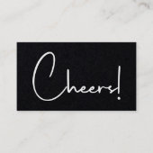 Cheers Black Modern Wedding Drink Token Ticket (Vorderseite)