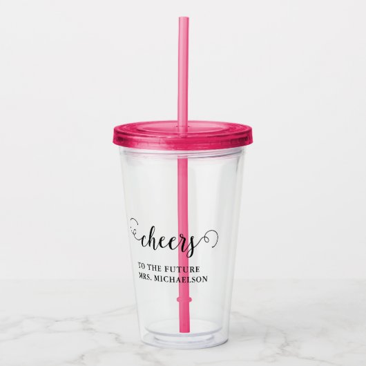 Cheers Brito be Wedding Event Acryltrinkbecher (Vorderseite)