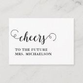 Cheers Brito be Wedding Event Hinweiskarte (Vorderseite)