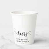 Cheers Brito be Wedding Event Pappbecher (Vorderseite)