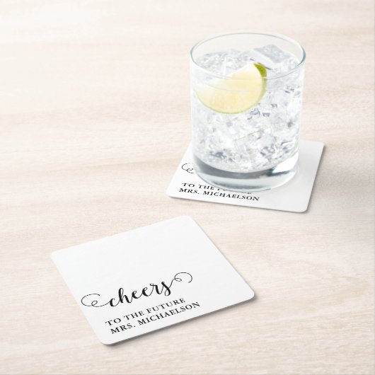 Cheers Brito be Wedding Event Rechteckiger Pappuntersetzer (Vor Ort)