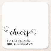 Cheers Brito be Wedding Event Rechteckiger Pappuntersetzer (Vorderseite)