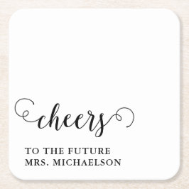 Cheers Brito be Wedding Event Rechteckiger Pappuntersetzer