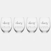 Cheers Brito be Wedding Event Weinglas Ohne Stiel (Vorderseite)