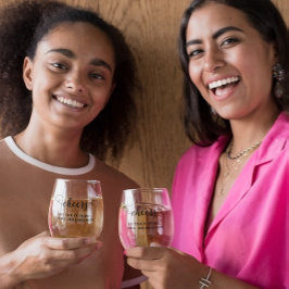 Cheers Brito be Wedding Event Weinglas Ohne Stiel