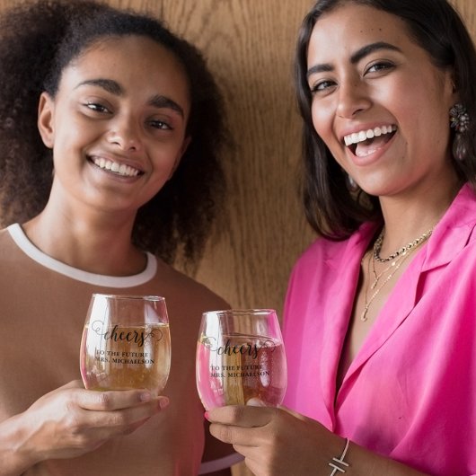 Cheers Brito be Wedding Event Weinglas Ohne Stiel