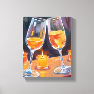 Cheers Champagne   Feierliche Glückwünsche Leinwanddruck