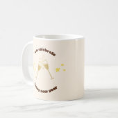 Cheers Champagner Gläser Neue Jahre Nachricht Kaffeetasse (Vorderseite Links)