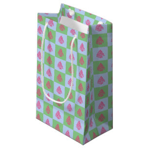 CHEERS CHRISTMAS TREES-3-GIFT BAG KLEINE GESCHENKTÜTE