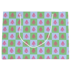CHEERS CHRISTMAS TREES-3-GIFT BAG L GROßE GESCHENKTÜTE
