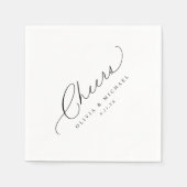 Cheers Cocktail Diagonal Wedding Bar Serviette (Vorderseite)