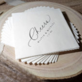 Cheers Cocktail Diagonal Wedding Bar Serviette