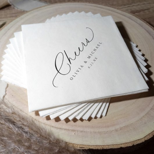 Cheers Cocktail Diagonal Wedding Bar Serviette