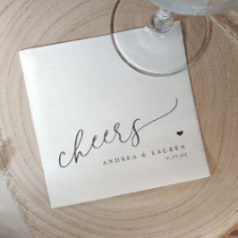 Cheers Cocktail Napkins Einfache Elegante Hochzeit Serviette